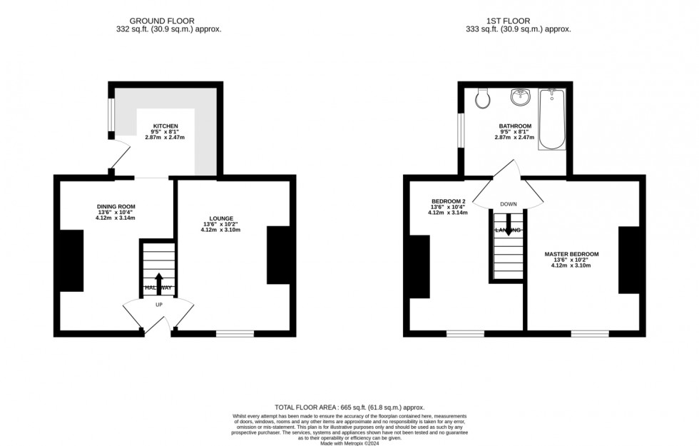 Floorplan for Edith Street, Jarrow, Tyne and Wear, NE32