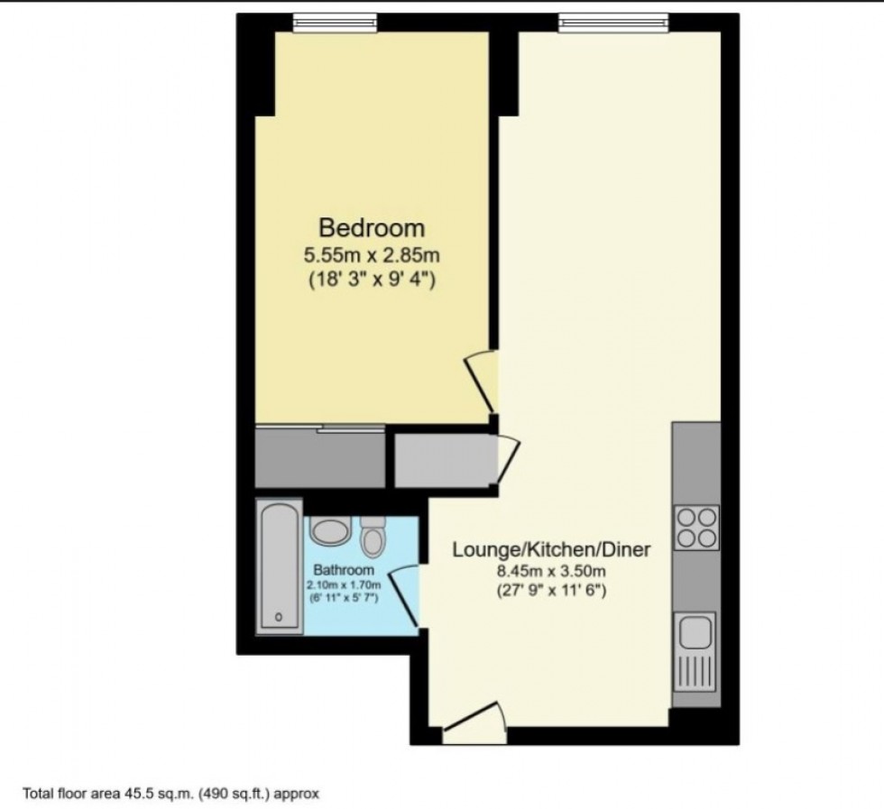 Floorplan for Hadrians Tower, Rutherford Street, Newcastle Upon Tyne, Northumberland, NE4