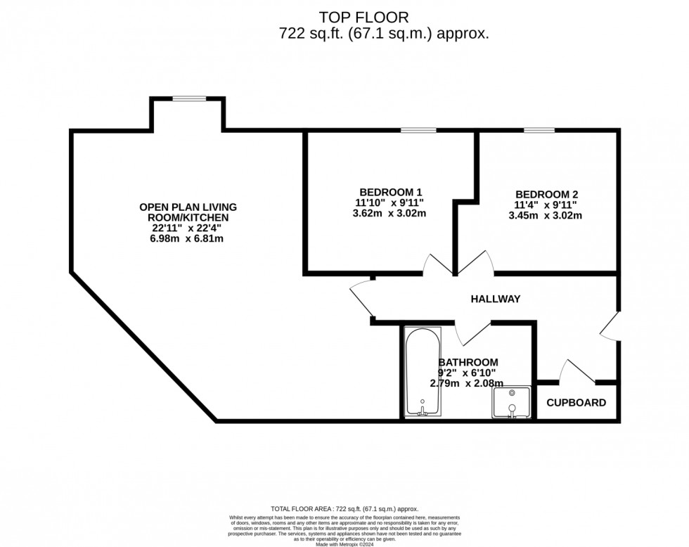 Floorplan for The Chare, Newcastle upon Tyne, Tyne and Wear, NE1