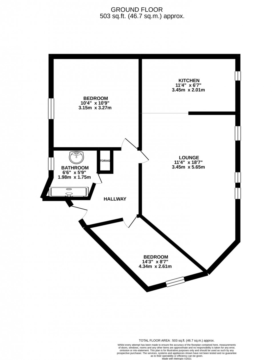 Floorplan for Sanderson Villas, Gateshead